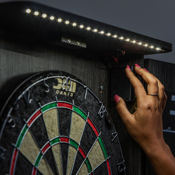 DMI Sports Paris Lighted Dartboard Cabinet Set