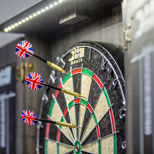 DMI Sports Paris Lighted Dartboard Cabinet Set