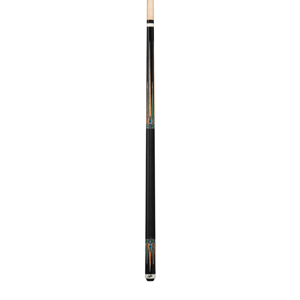 Dufferin Black & Green Malachite Cue with Black Linen Wrap