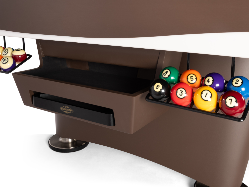 Gold Crown VII 8' Brown Gully (Pocket Opening: 4.75 x 5.25), Pool Table - 103 1/8” x 59 1/8”