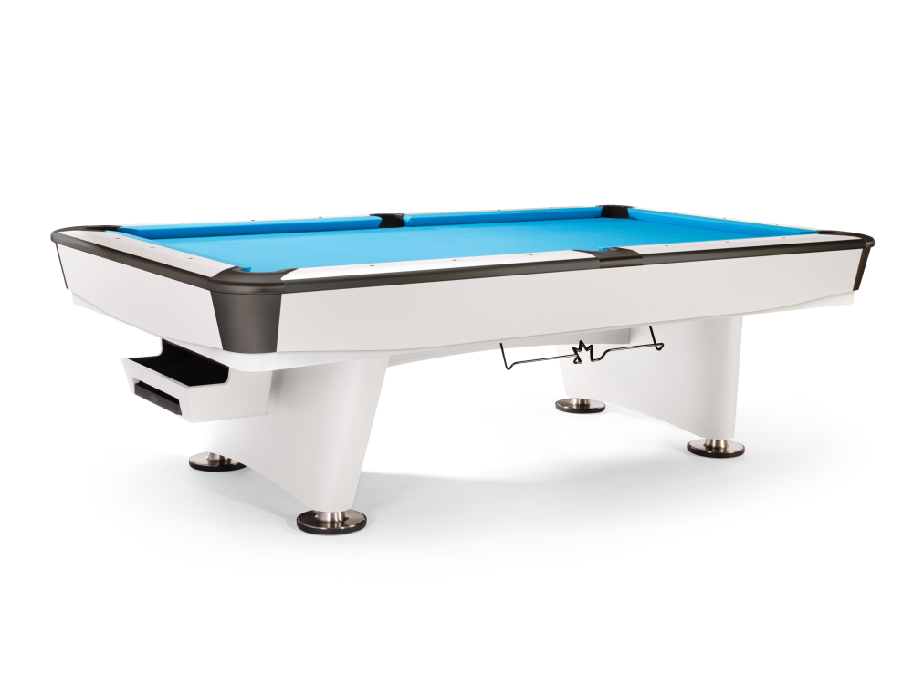 Gold Crown VII 8' White Gully (Pocket Opening: 4.75 x 5.25), Pool Table - 103 1/8” x 59 1/8”