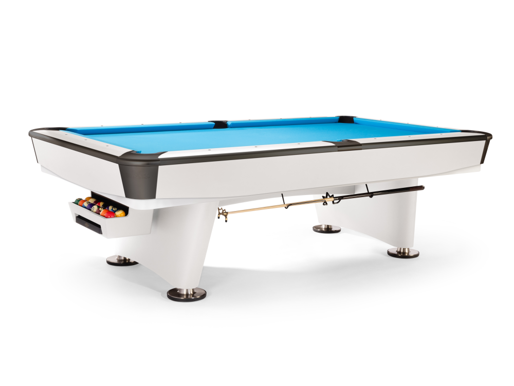 Gold Crown VII 8' White Gully (Pocket Opening: 4.75 x 5.25), Pool Table - 103 1/8” x 59 1/8”