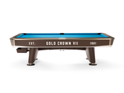 Gold Crown VII 9' Brown Gully (Pocket Opening: 4 x 4.5), Pool Table - 115 1/8” x 65 1/8”
