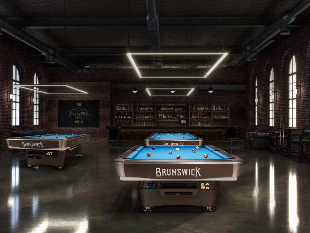 Gold Crown VII 9' Brown Gully (Pocket Opening: 4.75 x 5.25), Pool Table - 115 1/8” x 65 1/8”