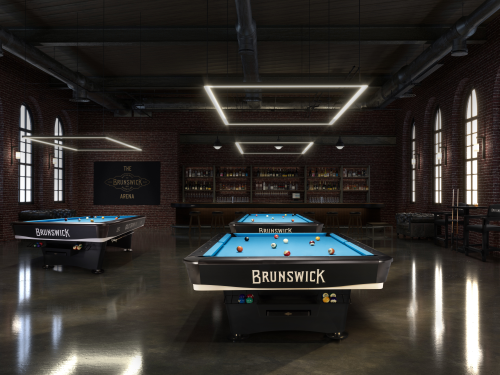Gold Crown VII 9' Black Gully (Pocket Opening: 4.75 x 5.25), Pool Table - 115 1/8” x 65 1/8”
