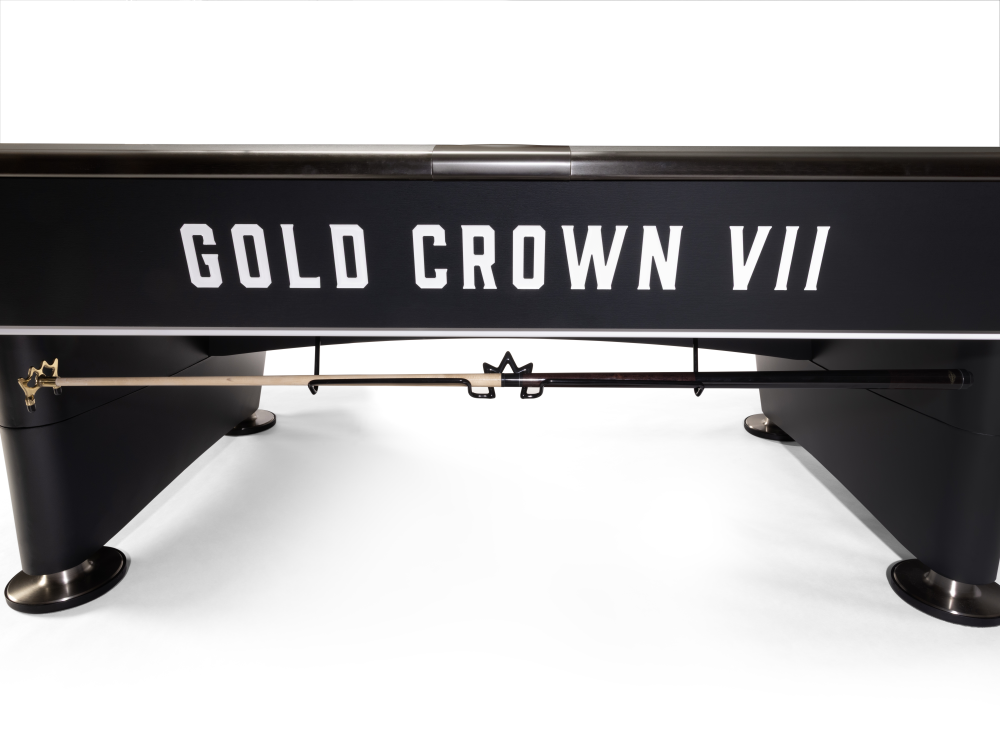 Gold Crown VII 9' Black Gully (Pocket Opening: 4.5 x 5), Pool Table - 115 1/8” x 65 1/8”
