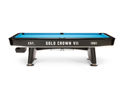 Gold Crown VII 9' Black Gully (Pocket Opening: 4.75 x 5.25), Pool Table - 115 1/8” x 65 1/8”