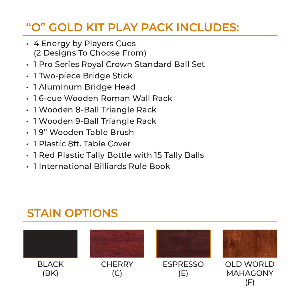 “O” Gold Kit Play Pack, Black