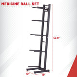 Medicine Ball Set 2Lb - 10Lb With Storage Rack (1 Box)