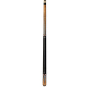 Lucasi Custom Antique Birdseye & Black/Imitation Bone Cue with Embossed Leather Wrap