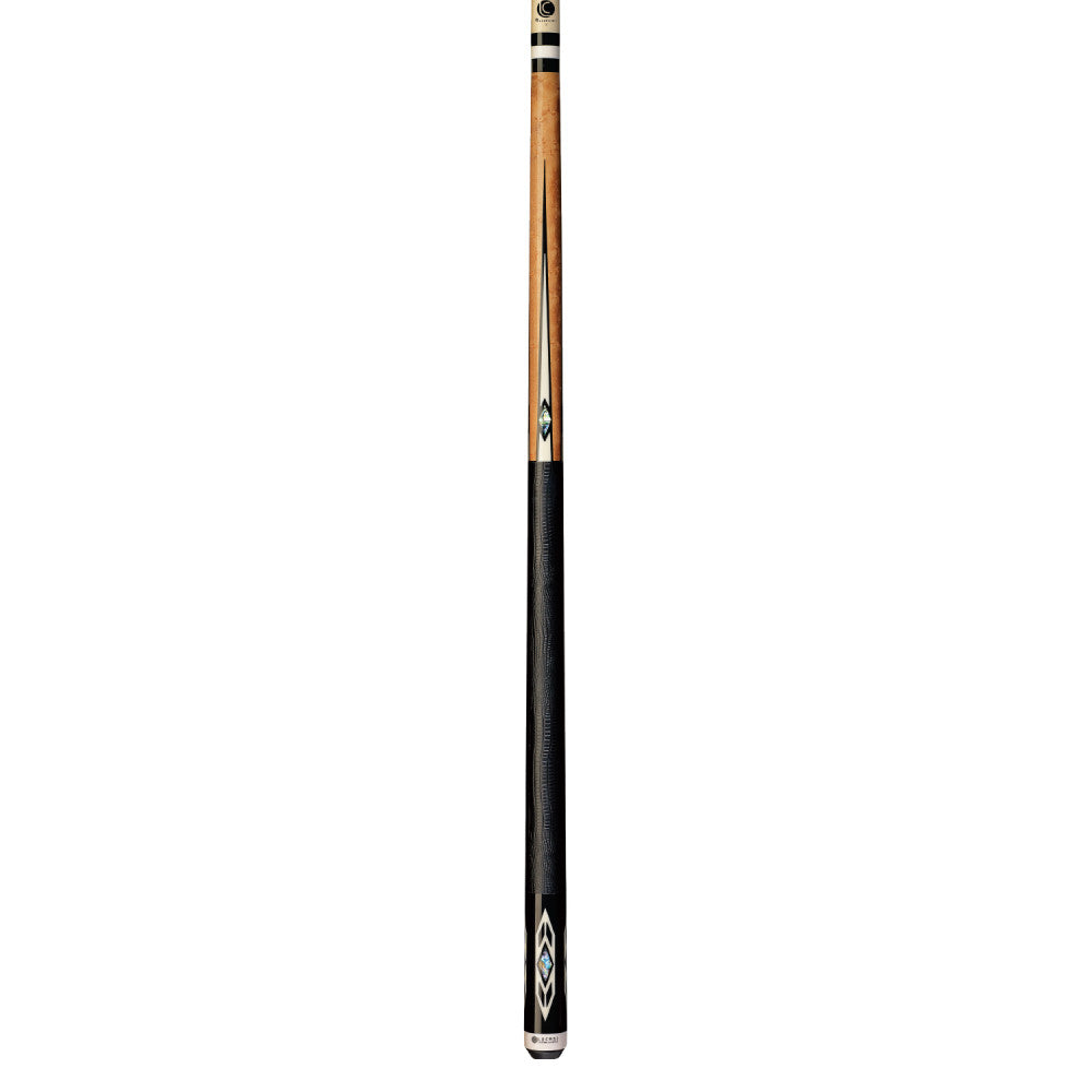 Lucasi Custom Antique Maple/Midnight Black Cue with Embossed Leather Wrap