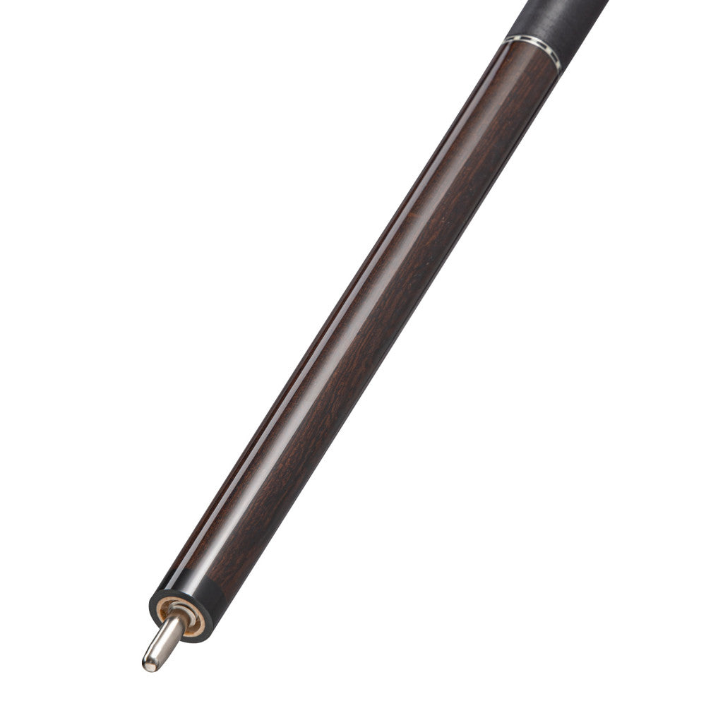 Lucasi Custom Black Palm & Bocote/White Recon Cue with Black Linen Wrap