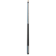 Lucasi Custom Duo Midnight Blue/Grey Wash Birdseye Cue with Embossed Leather Wrap