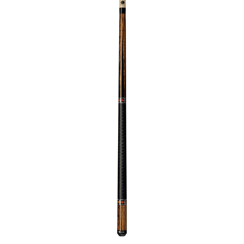 Lucasi Custom Exotic Bocote & Black Cue with Embossed Leather Wrap