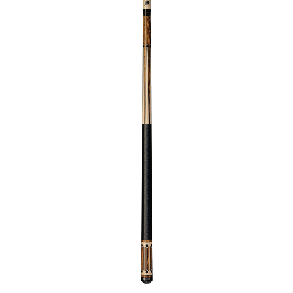 Lucasi Custom Exotic Bocote/Curly Maple & Black Cue with Black Linen Wrap