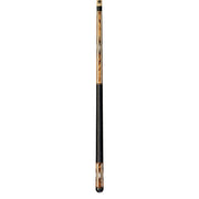 Lucasi Custom Maple/Zebrawood & Imitation Bone/Cocobolo Cue with Embossed Leather Wrap