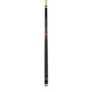 Lucasi Custom Midnight Black & Cocobolo/Bocote Cue with Embossed Leather Wrap