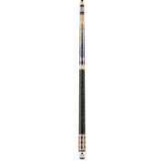 Lucasi Custom Natural Birdseye/Blue Luster Cue with Black & White Linen Wrap