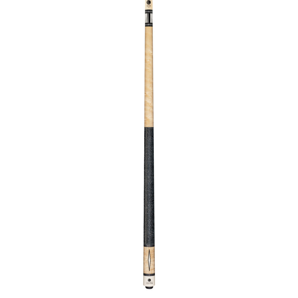 Lucasi Custom Natural Diamond Series Cue with Black/White Linen Wrap