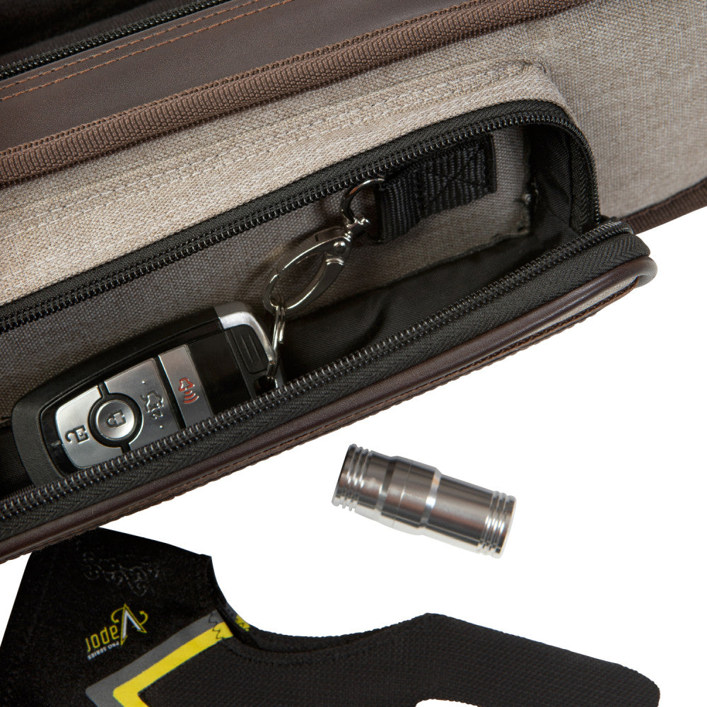 Lucasi Duo Nylon 2x4 Soft Case, Grey Brown