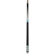 Lucasi Hybrid Midnight Black & Blue Recon Cue with Embossed Leather Grip