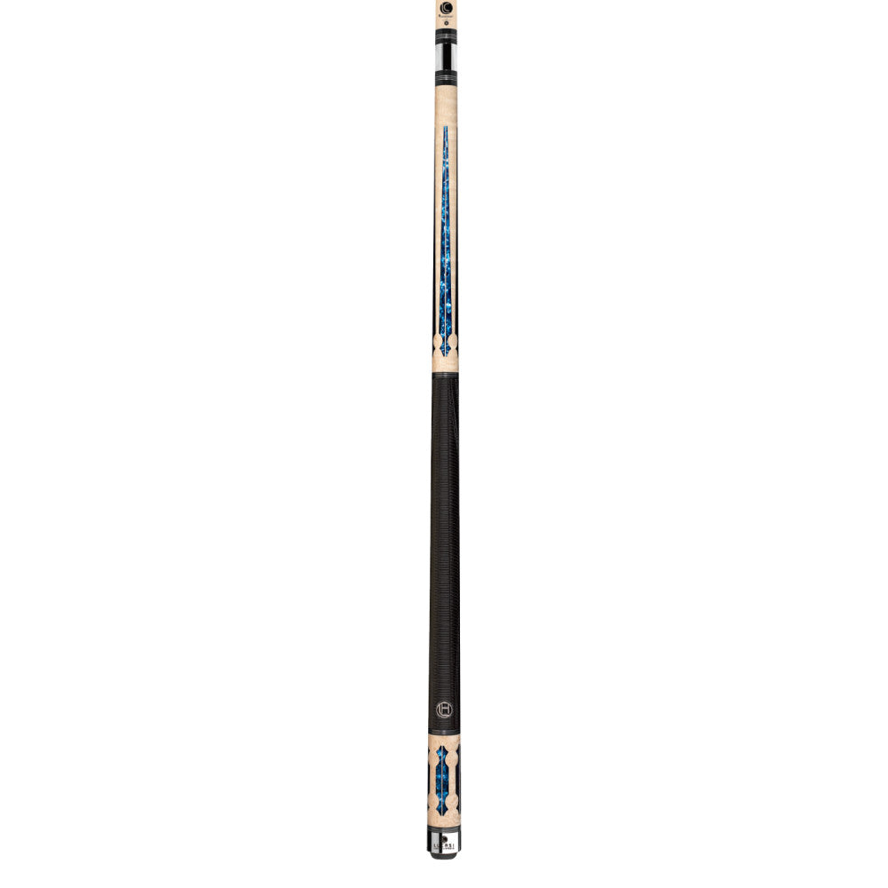 Lucasi Hybrid Natural Birdseye Maple & Blue Crush Cue with Sport G5 Grip