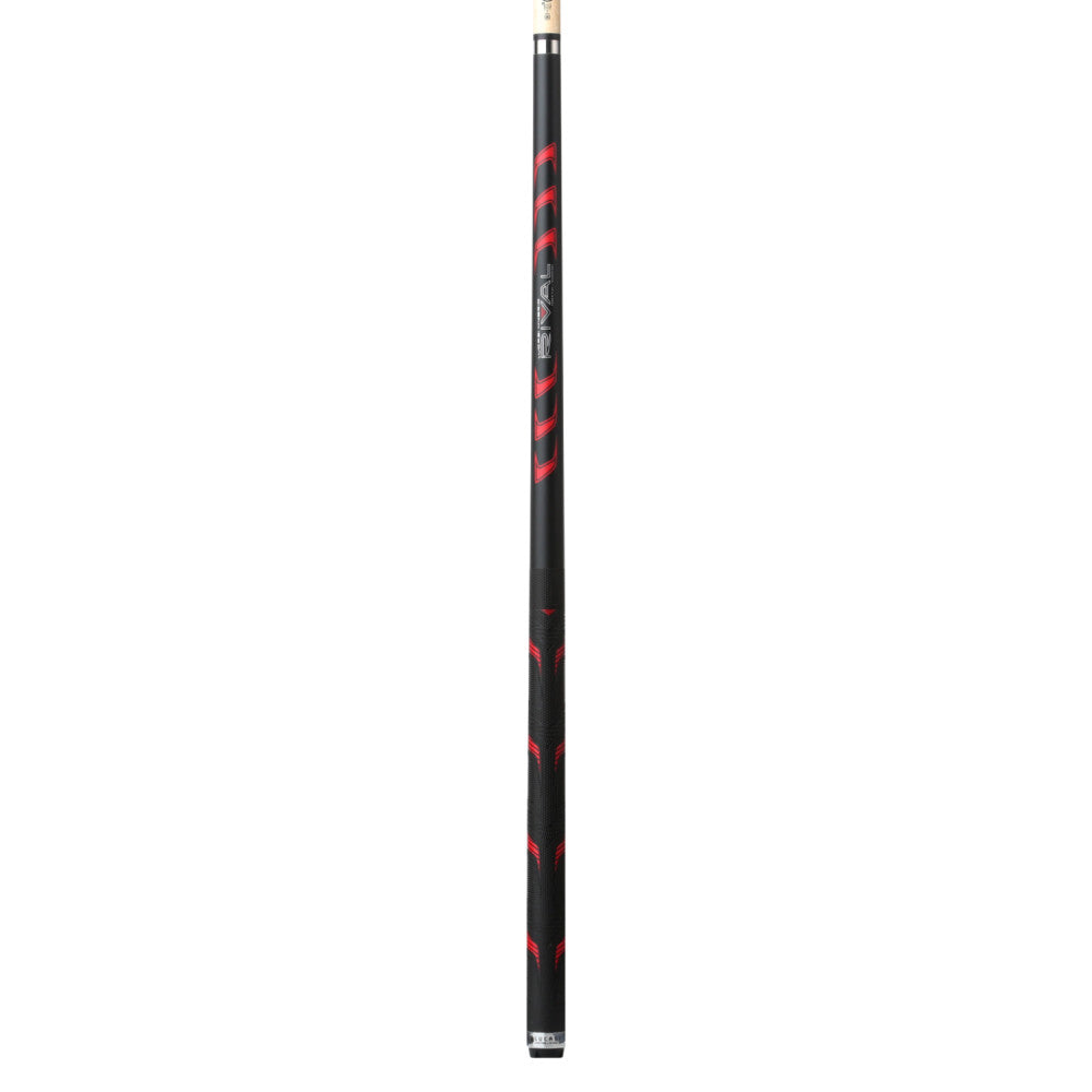 Lucasi Hybrid Rival Black & Metallic Red Matte Finish Cue with Rival G5 Grip