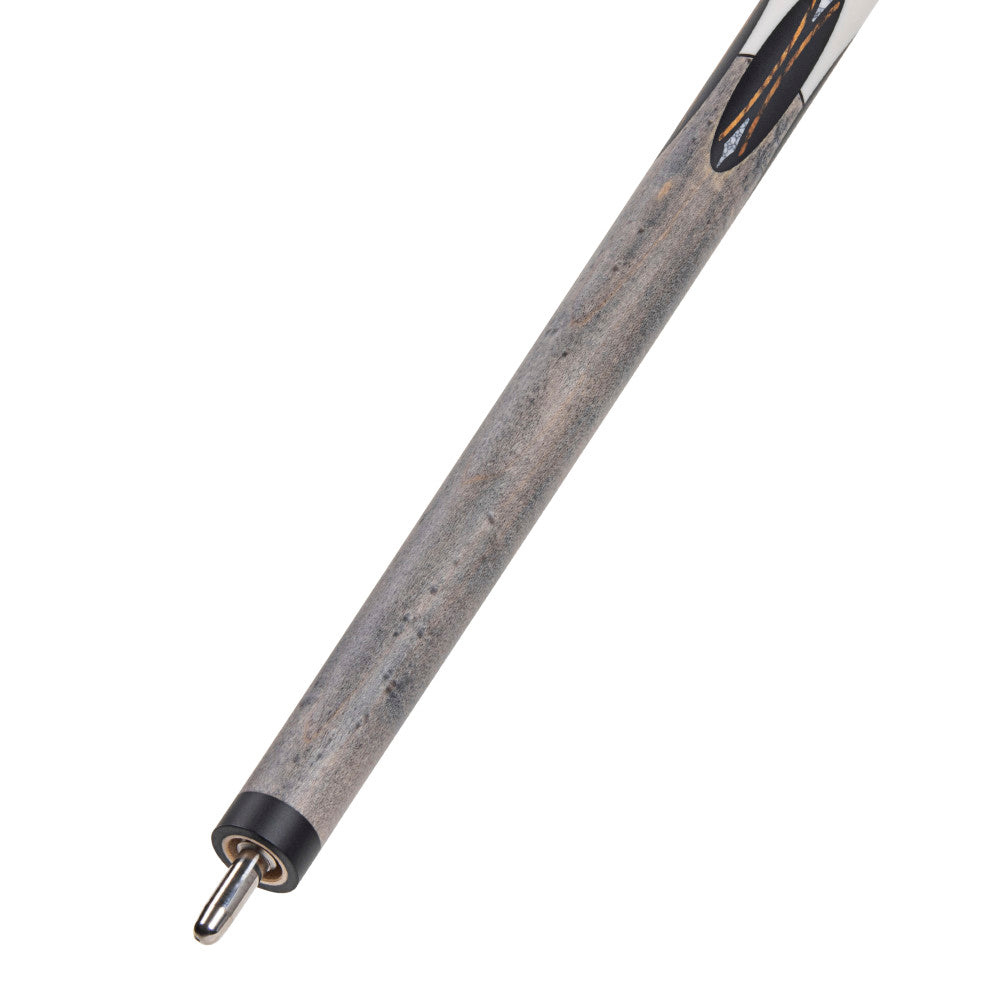Lucasi LUX66 Pool Cue, Black Oval w/Bocote & White Recon Inlays, Matte Blk Wrapless Handle
