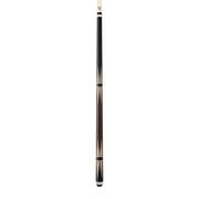 Lucasi LUX72 Pool Cue, White & Zebrawood Inlay, Black Palm handle