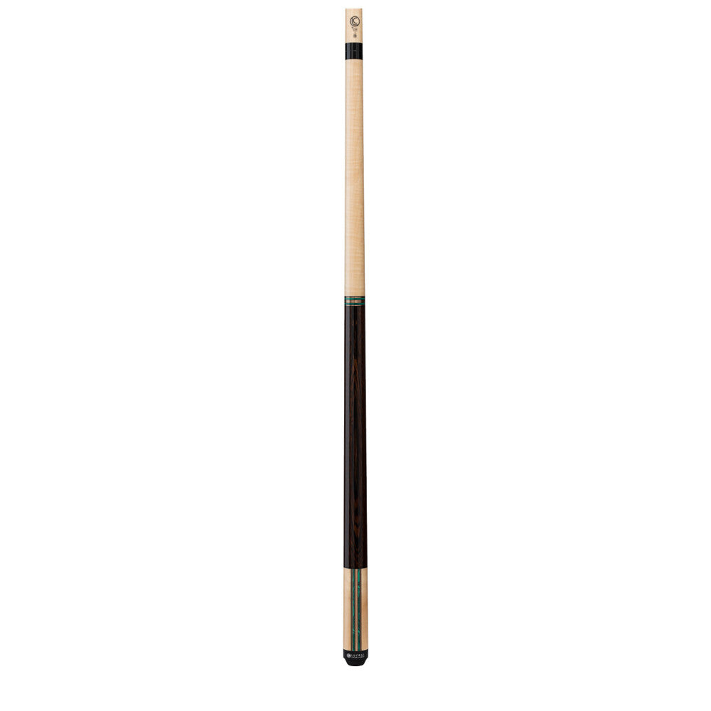 Lucasi LUX73 Pool Cue, Half Violet Paint/Half Coffee Wash Birdsye Mple Handle