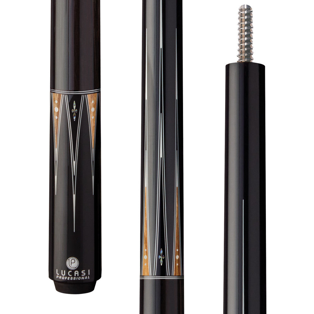 Lucasi Pro, Radial: Mdnght Blck, Zbrwd, Ebony, Mthr-Of-Prl Inlays, Ebony Wrpless Handle, Butt Only
