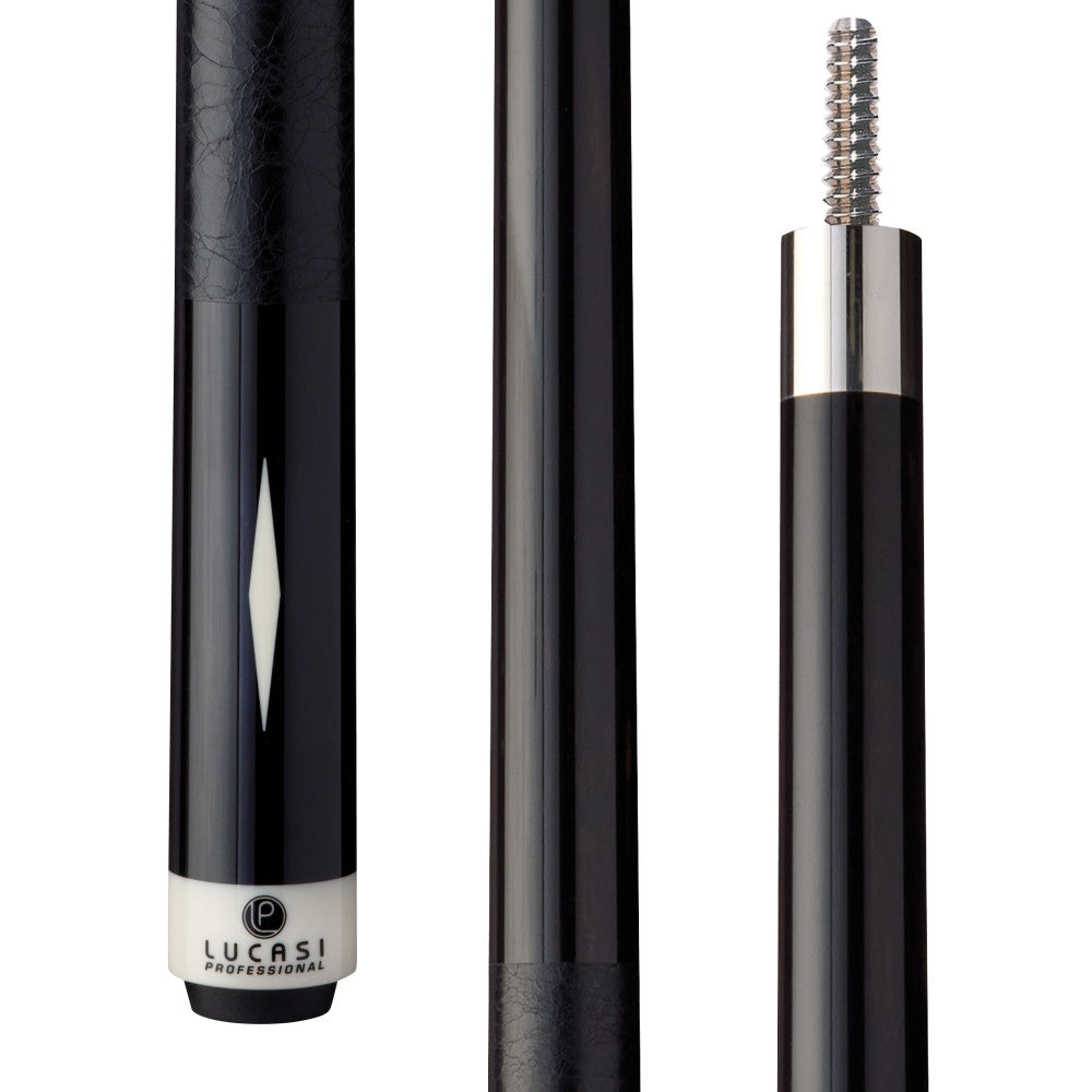 Lucasi Pro, 3/8x10: Ebony w/Imt. Bone Dmnd Inlys, Blk Linen Wrp, Butt Only