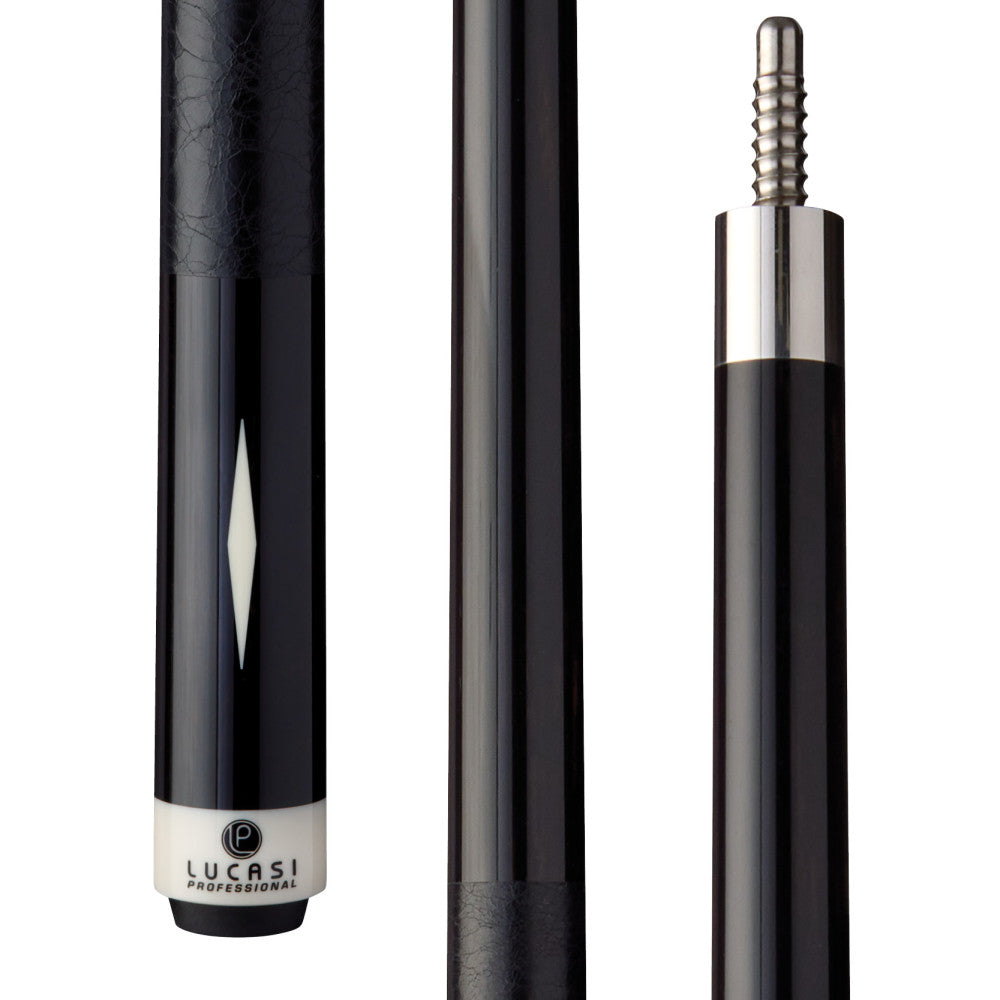 Lucasi Pro, Radial: Ebony w/Imt. Bone Dmnd Inlys, Blk Linen Wrp, Butt Only