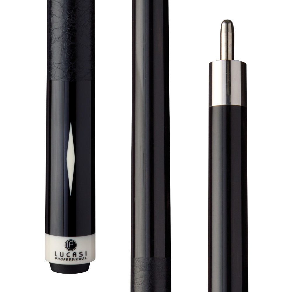 Lucasi Pro, Uni-loc: Ebony w/Imt. Bone Dmnd Inlys, Blk Linen Wrp, Butt Only