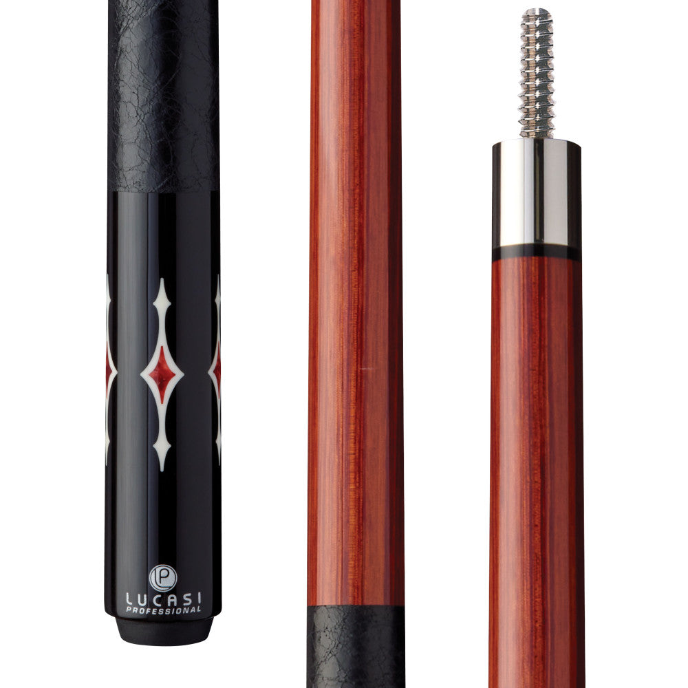 Lucasi Pro, 3/8x10: Rengas w/Imt. Bone/Jasper Poly Inlays, Blk Linen Wrp, Butt Only