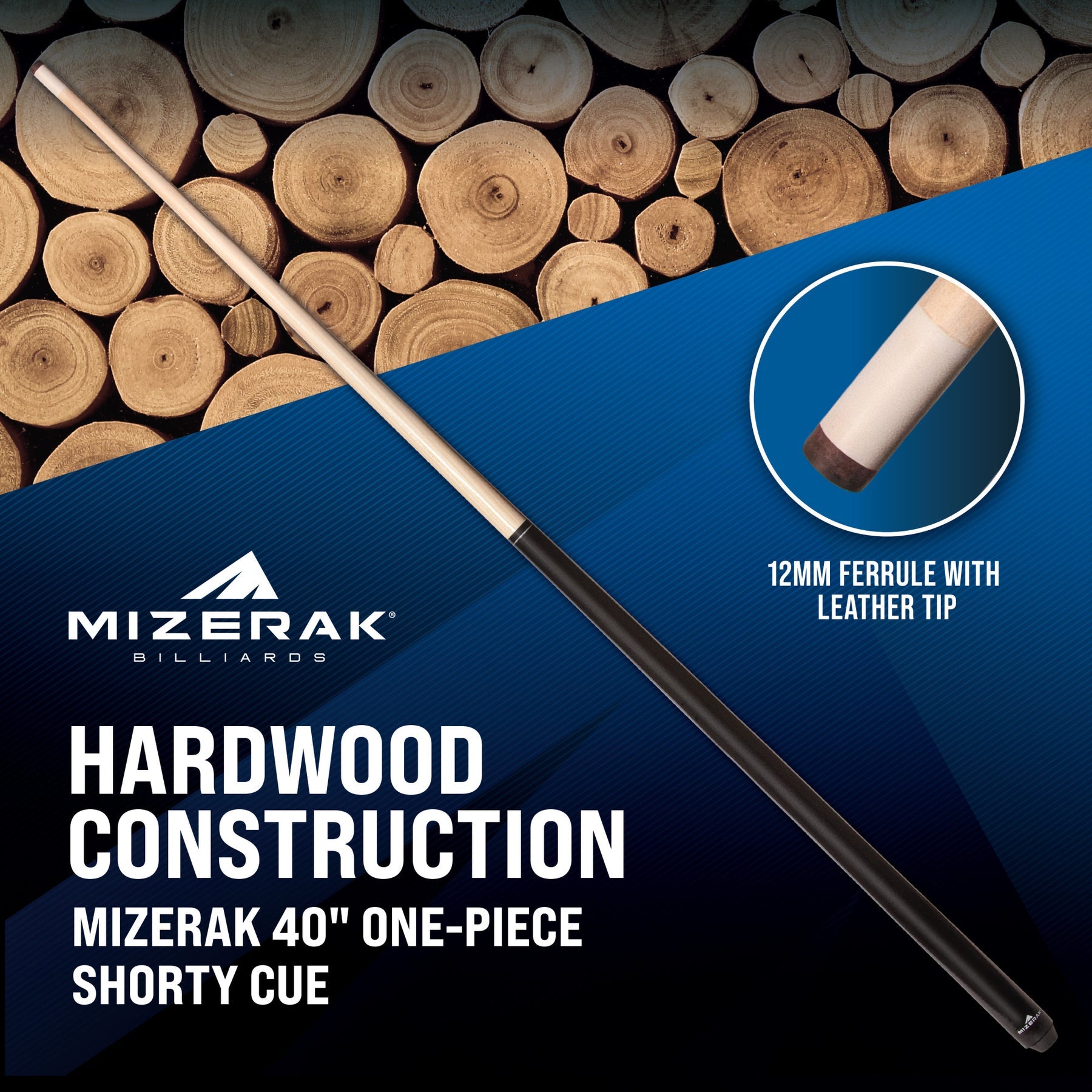 40” One-Piece Shorty Cue
