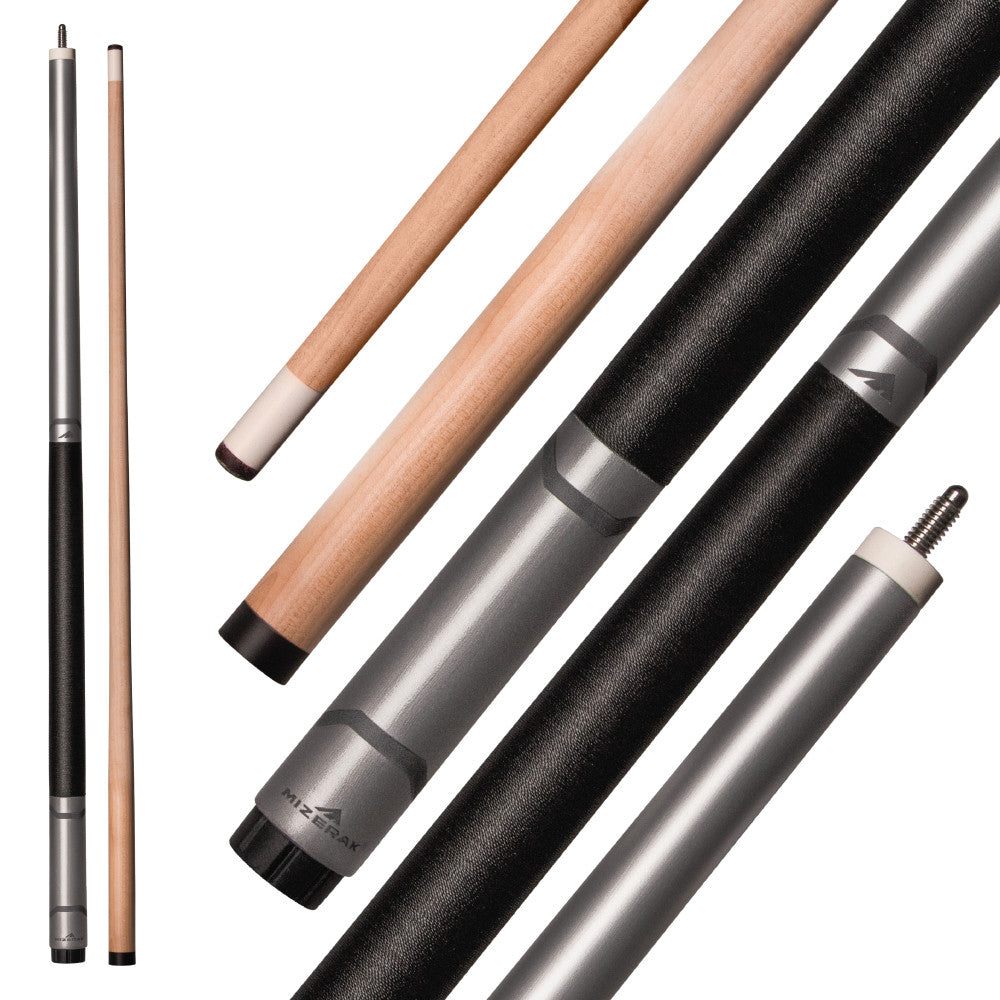 57” Two-Piece Hardwood Cue, Grey