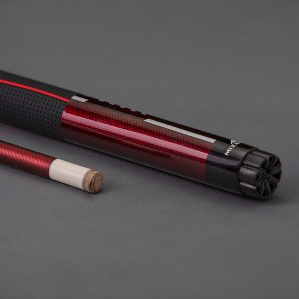 58” Premium Carbon Composite 3D Grip Cue, Burgundy