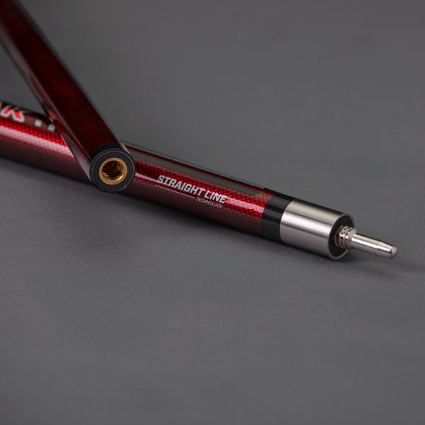 58” Premium Carbon Composite 3D Grip Cue, Burgundy