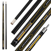 58” Premium Carbon Composite 3D Grip Cue, Yellow Accent