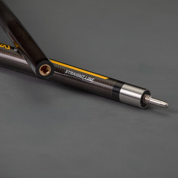58” Premium Carbon Composite 3D Grip Cue, Yellow Accent
