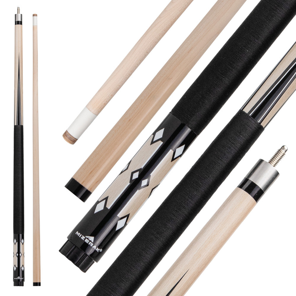58” Two-Piece Hybrid Wood Cue, Tan