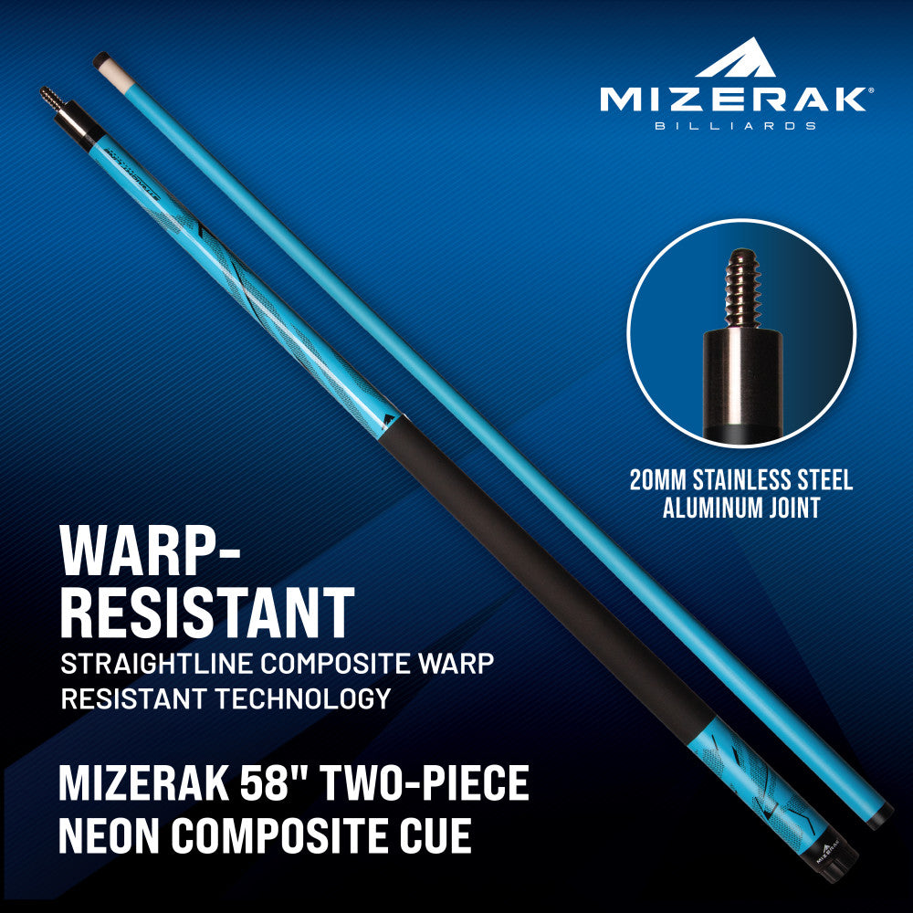 58” Deluxe Composite Neon Cue, Blue