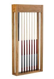 Parsons Wall Rack - Natural Dry Oak Finish 65"L x 33.5"W x 9.75"D