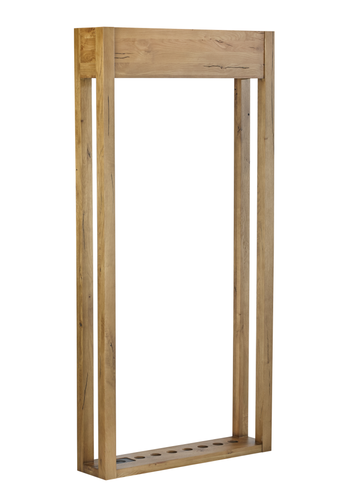 Parsons Wall Rack - Natural Dry Oak Finish 65"L x 33.5"W x 9.75"D