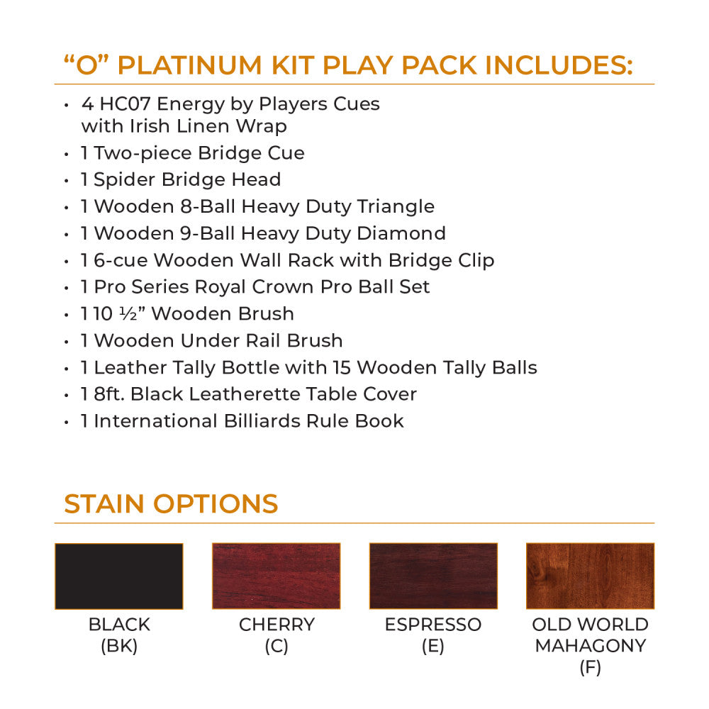 “O” Platinum Kit Play Pack, Black