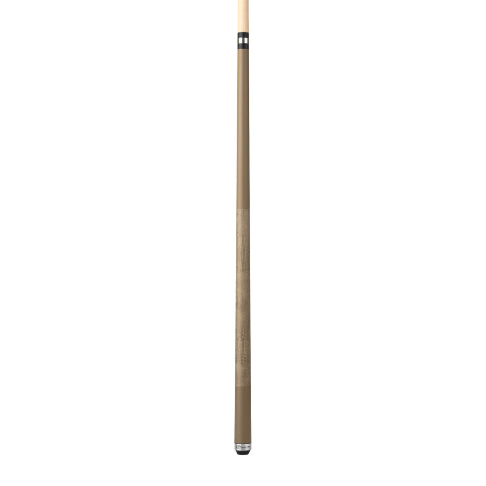 Players Aged Oak Beige Matte Cue with Embossed Leather Wrap