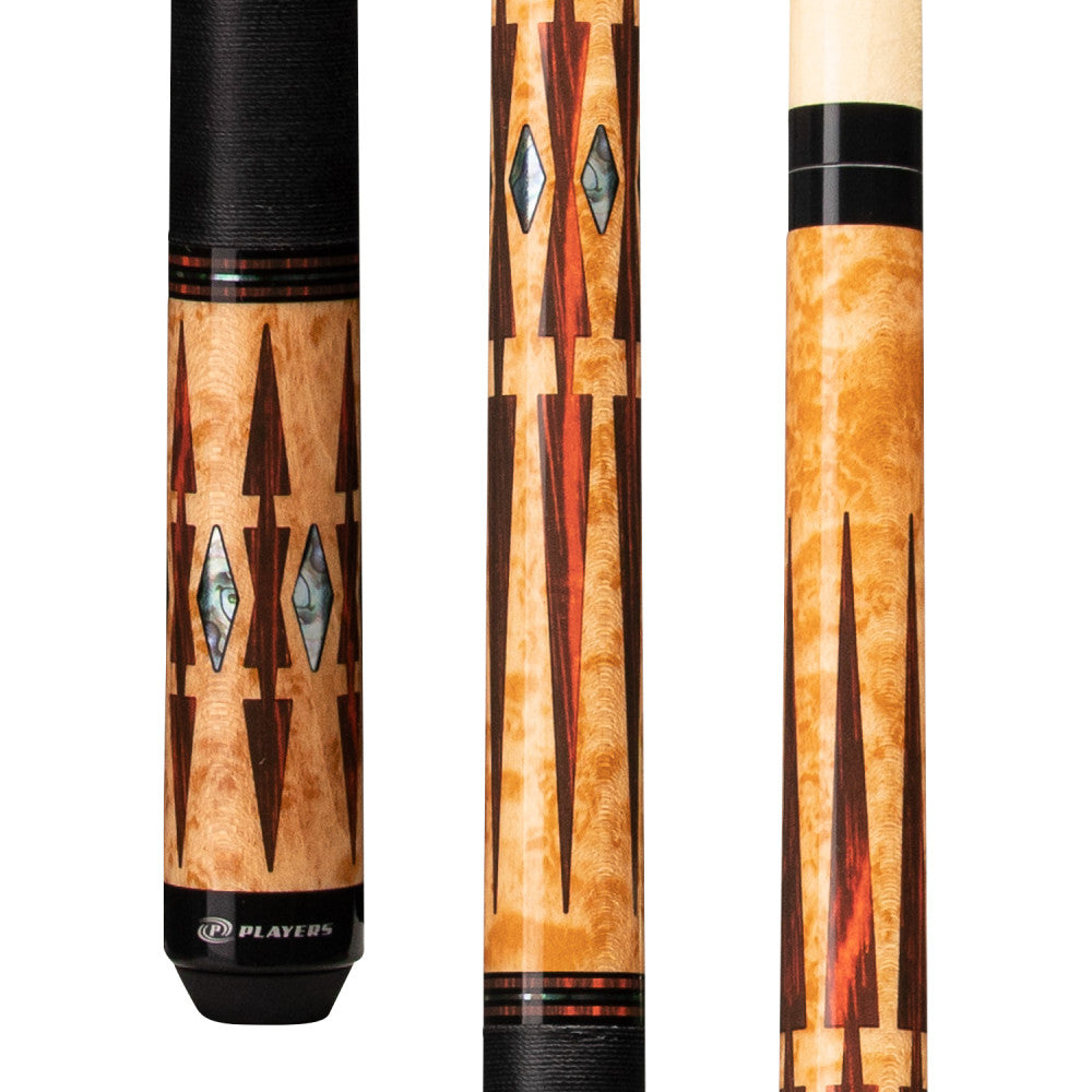 Players Antique Maple & Cocobolo Cue with Black Linen Wrap