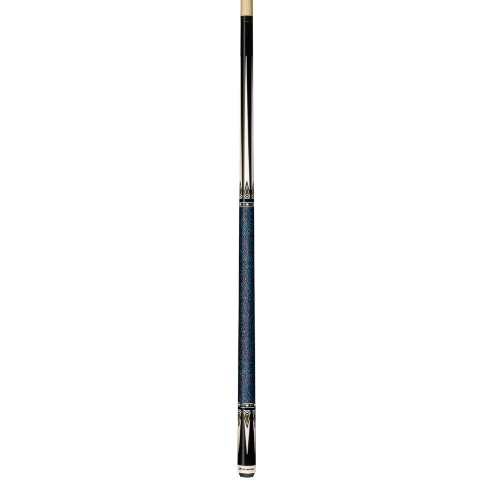 Players Black & Bocote Cue with Blue/Black Linen Wrap