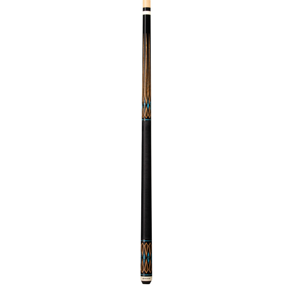 Players Black Palm & Blue Recon Cue with Black Linen Wrap